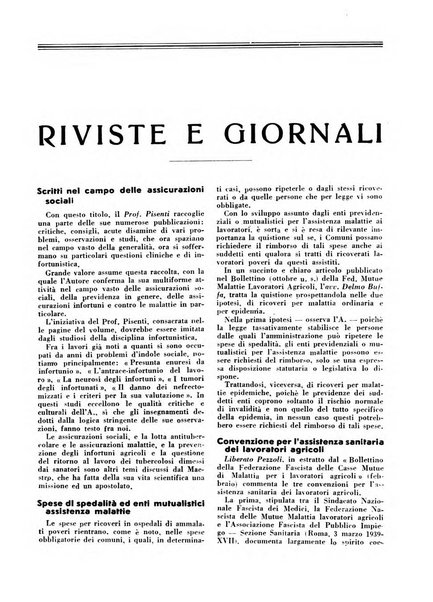 L'assistenza sociale agricola rivista mensile di infortunistica e assistenza sociale