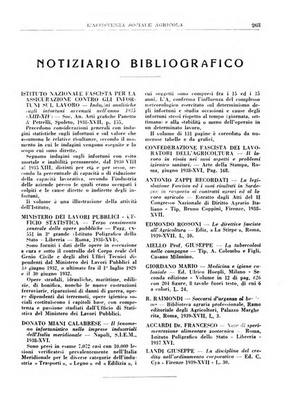 L'assistenza sociale agricola rivista mensile di infortunistica e assistenza sociale