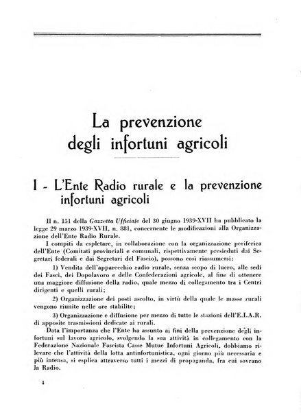 L'assistenza sociale agricola rivista mensile di infortunistica e assistenza sociale