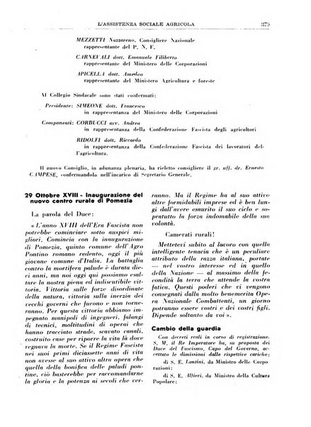 L'assistenza sociale agricola rivista mensile di infortunistica e assistenza sociale