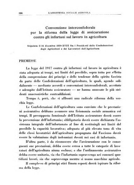 L'assistenza sociale agricola rivista mensile di infortunistica e assistenza sociale