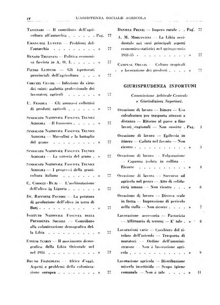 L'assistenza sociale agricola rivista mensile di infortunistica e assistenza sociale