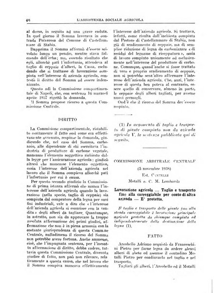 L'assistenza sociale agricola rivista mensile di infortunistica e assistenza sociale