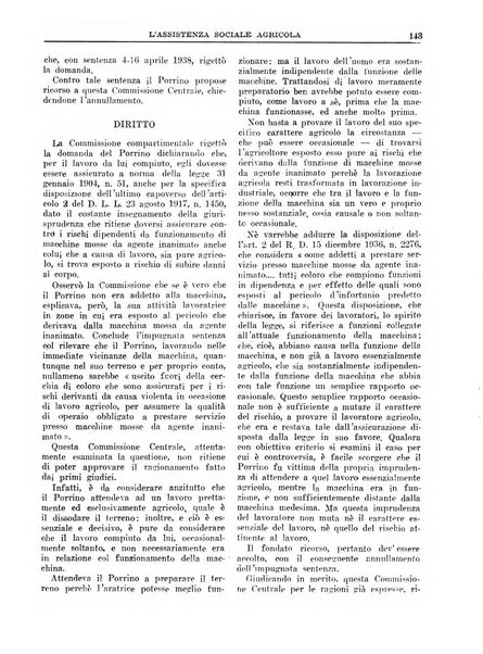 L'assistenza sociale agricola rivista mensile di infortunistica e assistenza sociale