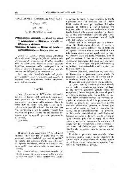 L'assistenza sociale agricola rivista mensile di infortunistica e assistenza sociale