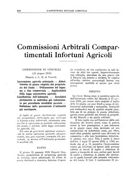 L'assistenza sociale agricola rivista mensile di infortunistica e assistenza sociale