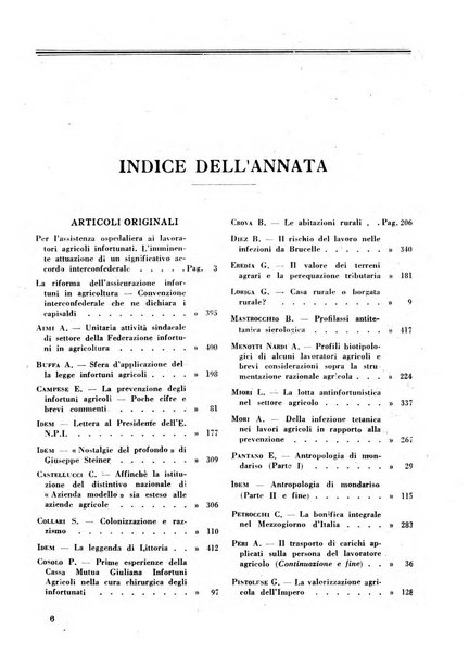 L'assistenza sociale agricola rivista mensile di infortunistica e assistenza sociale