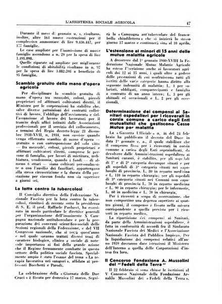 L'assistenza sociale agricola rivista mensile di infortunistica e assistenza sociale