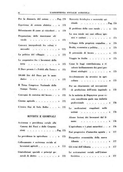 L'assistenza sociale agricola rivista mensile di infortunistica e assistenza sociale