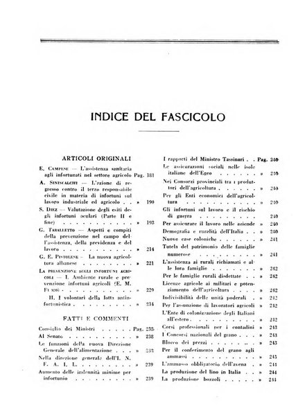 L'assistenza sociale agricola rivista mensile di infortunistica e assistenza sociale