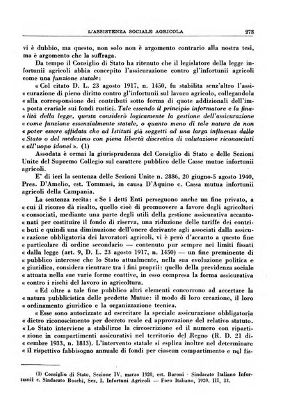 L'assistenza sociale agricola rivista mensile di infortunistica e assistenza sociale