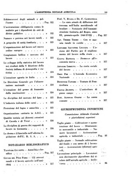 L'assistenza sociale agricola rivista mensile di infortunistica e assistenza sociale