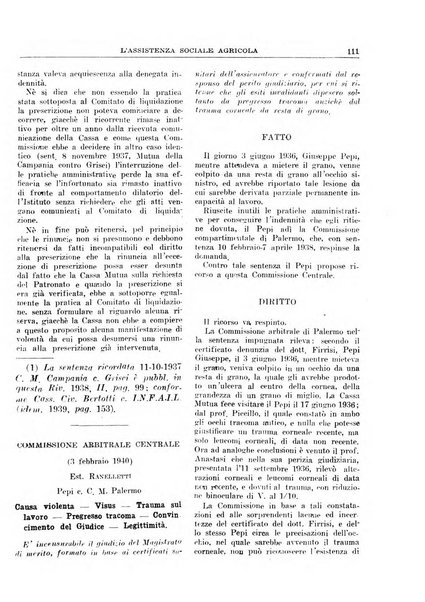 L'assistenza sociale agricola rivista mensile di infortunistica e assistenza sociale