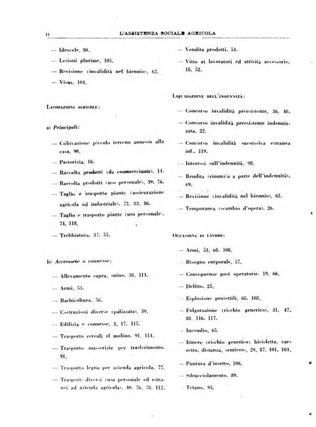 L'assistenza sociale agricola rivista mensile di infortunistica e assistenza sociale