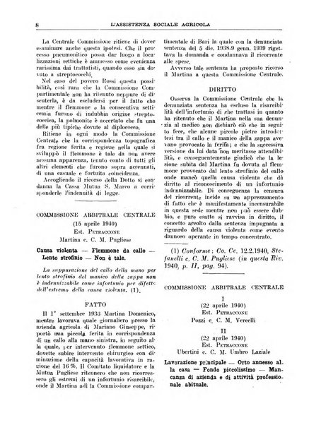 L'assistenza sociale agricola rivista mensile di infortunistica e assistenza sociale