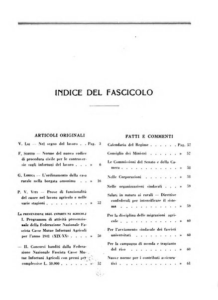 L'assistenza sociale agricola rivista mensile di infortunistica e assistenza sociale