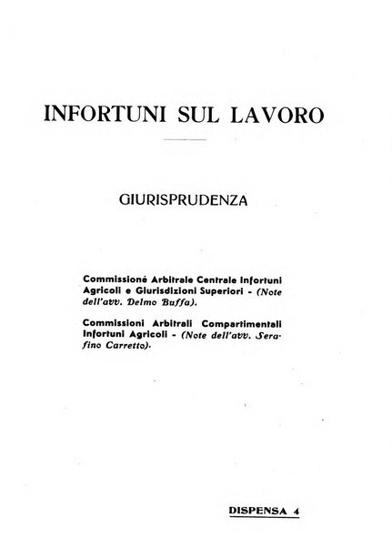 L'assistenza sociale agricola rivista mensile di infortunistica e assistenza sociale