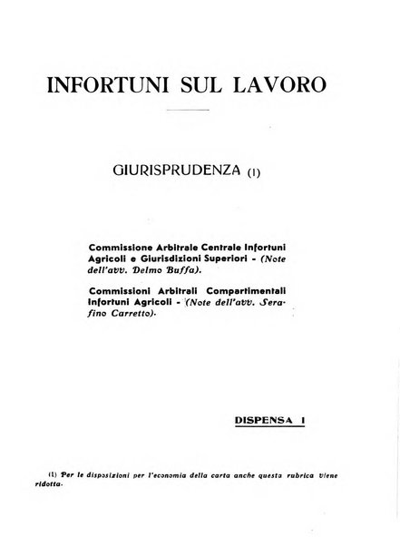 L'assistenza sociale agricola rivista mensile di infortunistica e assistenza sociale