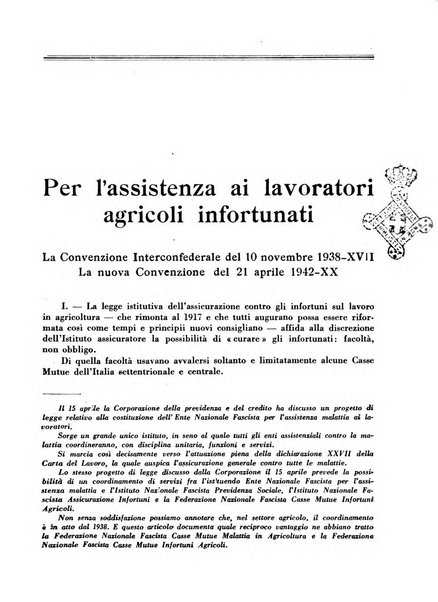 L'assistenza sociale agricola rivista mensile di infortunistica e assistenza sociale