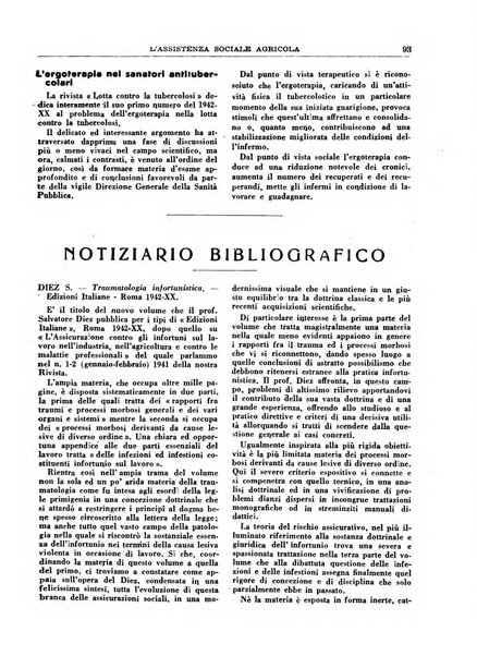 L'assistenza sociale agricola rivista mensile di infortunistica e assistenza sociale