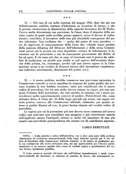 L'assistenza sociale agricola rivista mensile di infortunistica e assistenza sociale