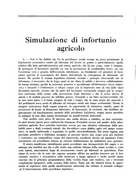 L'assistenza sociale agricola rivista mensile di infortunistica e assistenza sociale