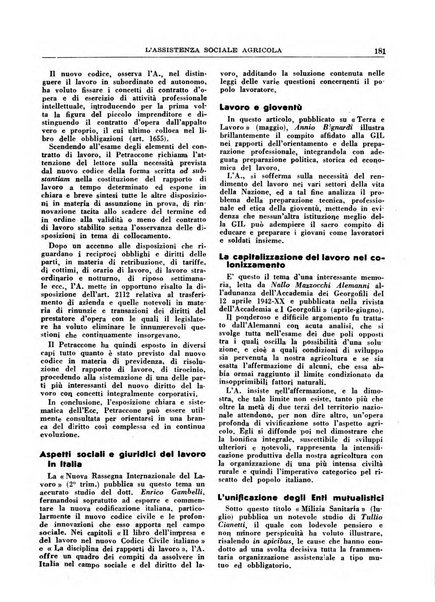 L'assistenza sociale agricola rivista mensile di infortunistica e assistenza sociale