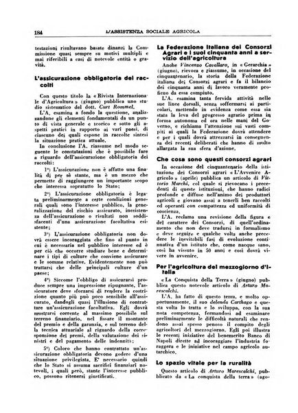 L'assistenza sociale agricola rivista mensile di infortunistica e assistenza sociale