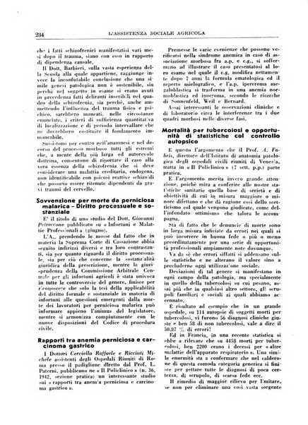 L'assistenza sociale agricola rivista mensile di infortunistica e assistenza sociale