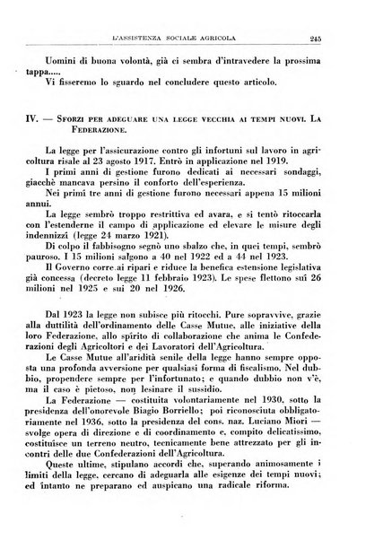 L'assistenza sociale agricola rivista mensile di infortunistica e assistenza sociale