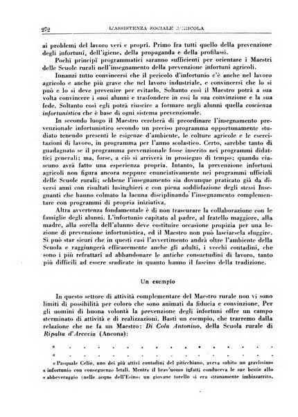 L'assistenza sociale agricola rivista mensile di infortunistica e assistenza sociale