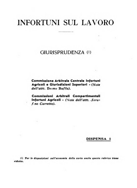 L'assistenza sociale agricola rivista mensile di infortunistica e assistenza sociale