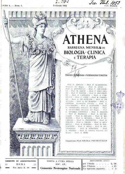 Athena rassegna mensile di biologia, clinica e terapia