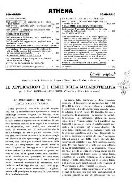 Athena rassegna mensile di biologia, clinica e terapia