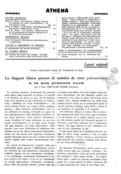 Athena rassegna mensile di biologia, clinica e terapia