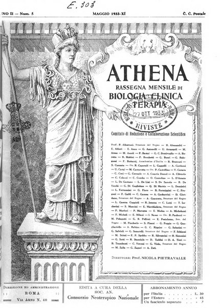 Athena rassegna mensile di biologia, clinica e terapia