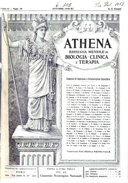 Athena rassegna mensile di biologia, clinica e terapia