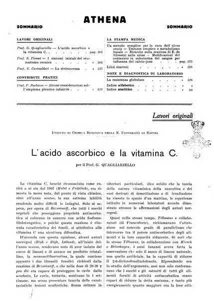 Athena rassegna mensile di biologia, clinica e terapia