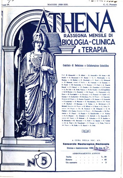 Athena rassegna mensile di biologia, clinica e terapia