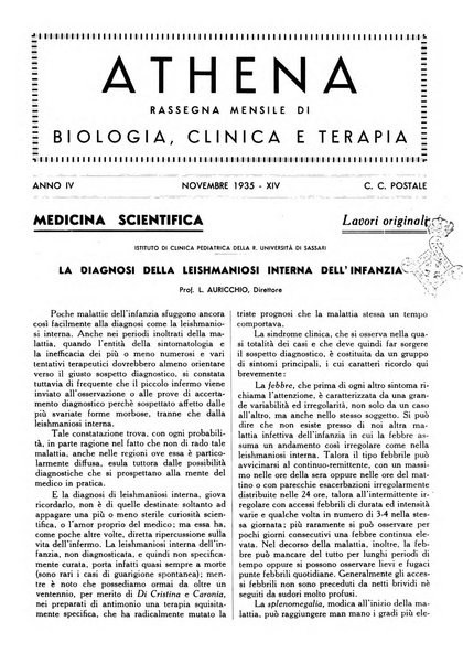 Athena rassegna mensile di biologia, clinica e terapia