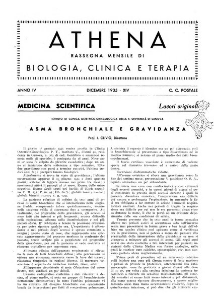 Athena rassegna mensile di biologia, clinica e terapia