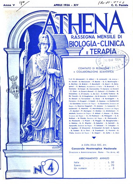 Athena rassegna mensile di biologia, clinica e terapia