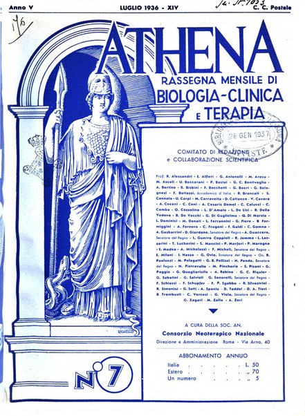 Athena rassegna mensile di biologia, clinica e terapia