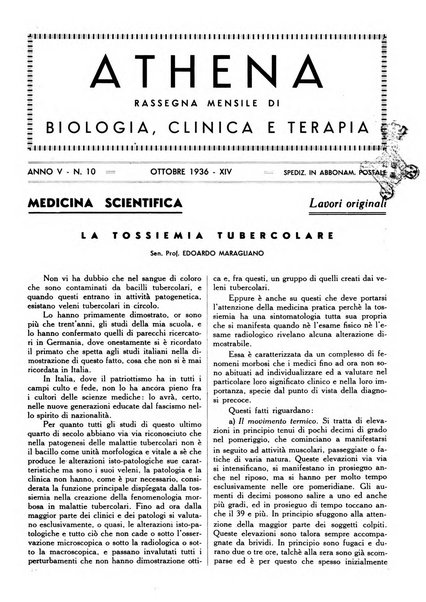 Athena rassegna mensile di biologia, clinica e terapia