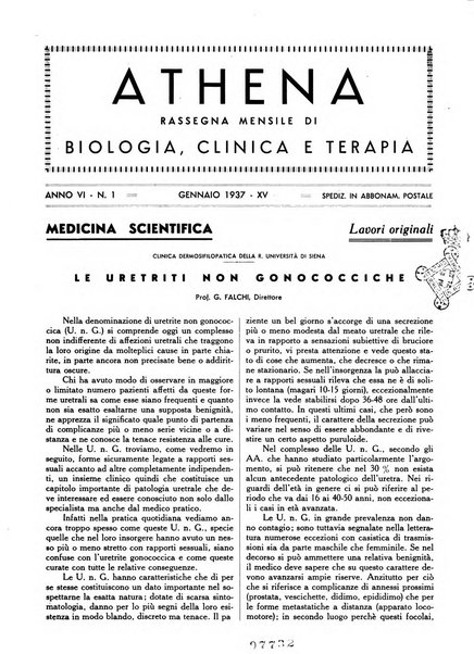 Athena rassegna mensile di biologia, clinica e terapia