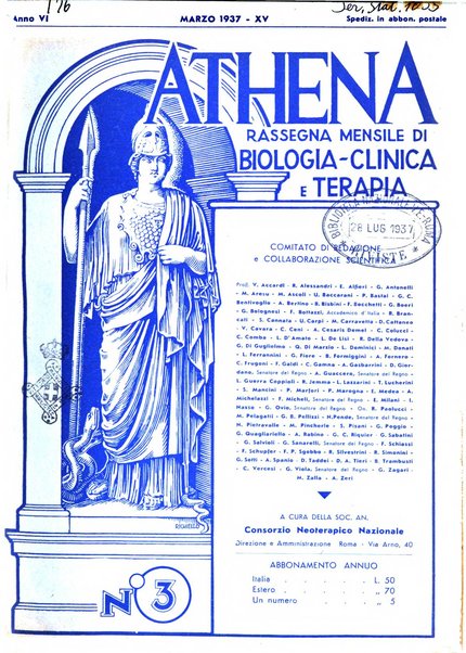 Athena rassegna mensile di biologia, clinica e terapia