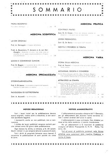 Athena rassegna mensile di biologia, clinica e terapia