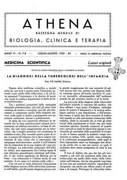 Athena rassegna mensile di biologia, clinica e terapia