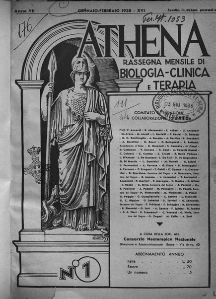 Athena rassegna mensile di biologia, clinica e terapia