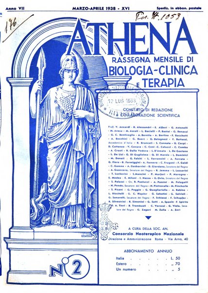 Athena rassegna mensile di biologia, clinica e terapia